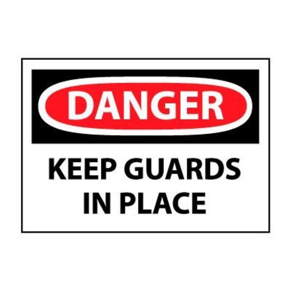 National Marker Co Machine Labels - Danger Keep Guards In Place D566AP